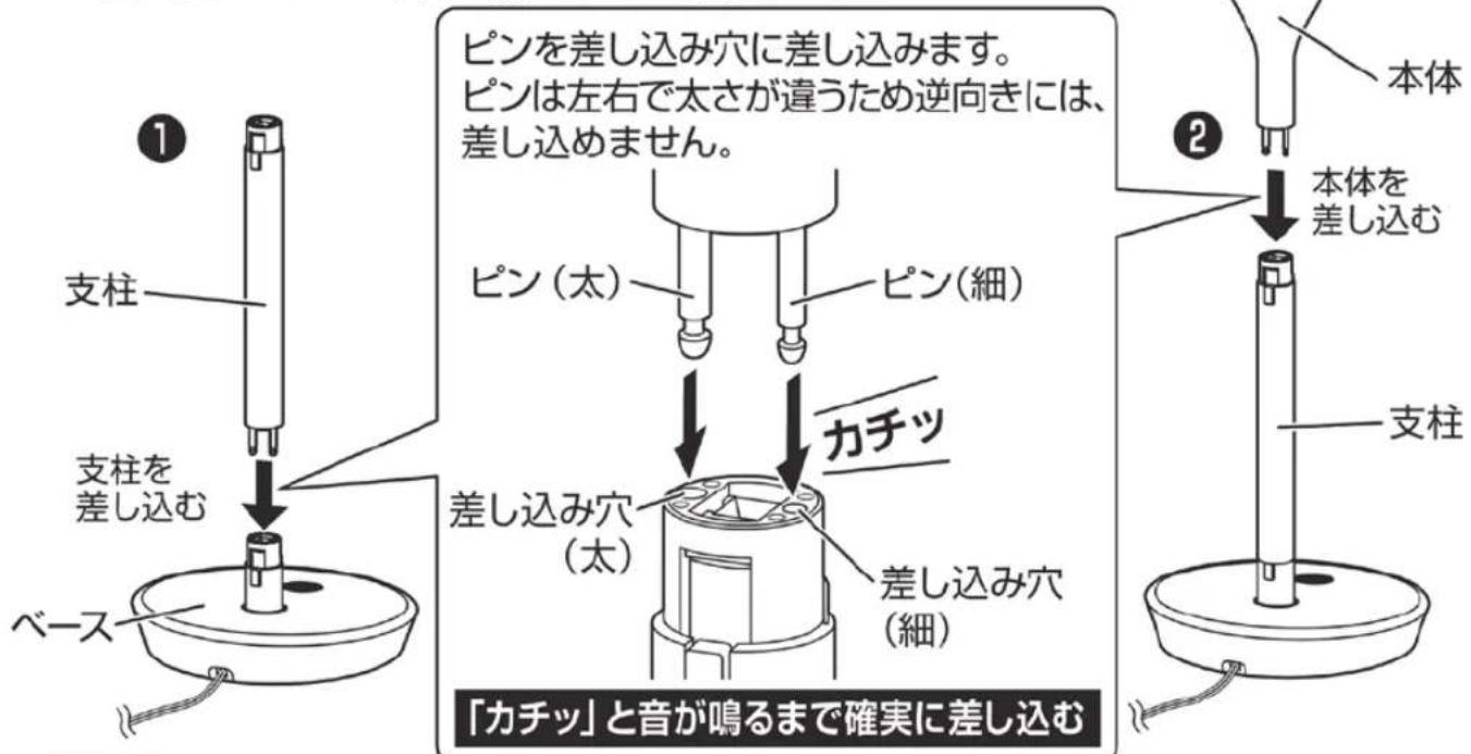 Yamazen YLRX-CMD30 - ② 支柱と本体の組み立て - 1