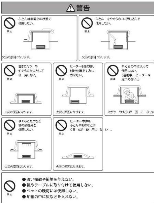 Yamazen YMH-607RE - 安全上のご注意(必ずお守りください) - 1