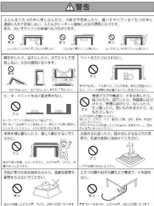 Yamazen GRFK-8060 - 安全上のご注意 (必ずお守りください) - 1