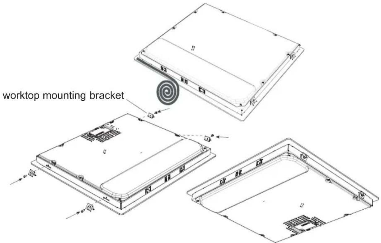 worktop mounting bracket