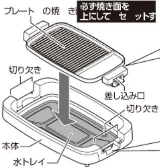Yamazen YGMB-X120 - プレートをセットする - 1