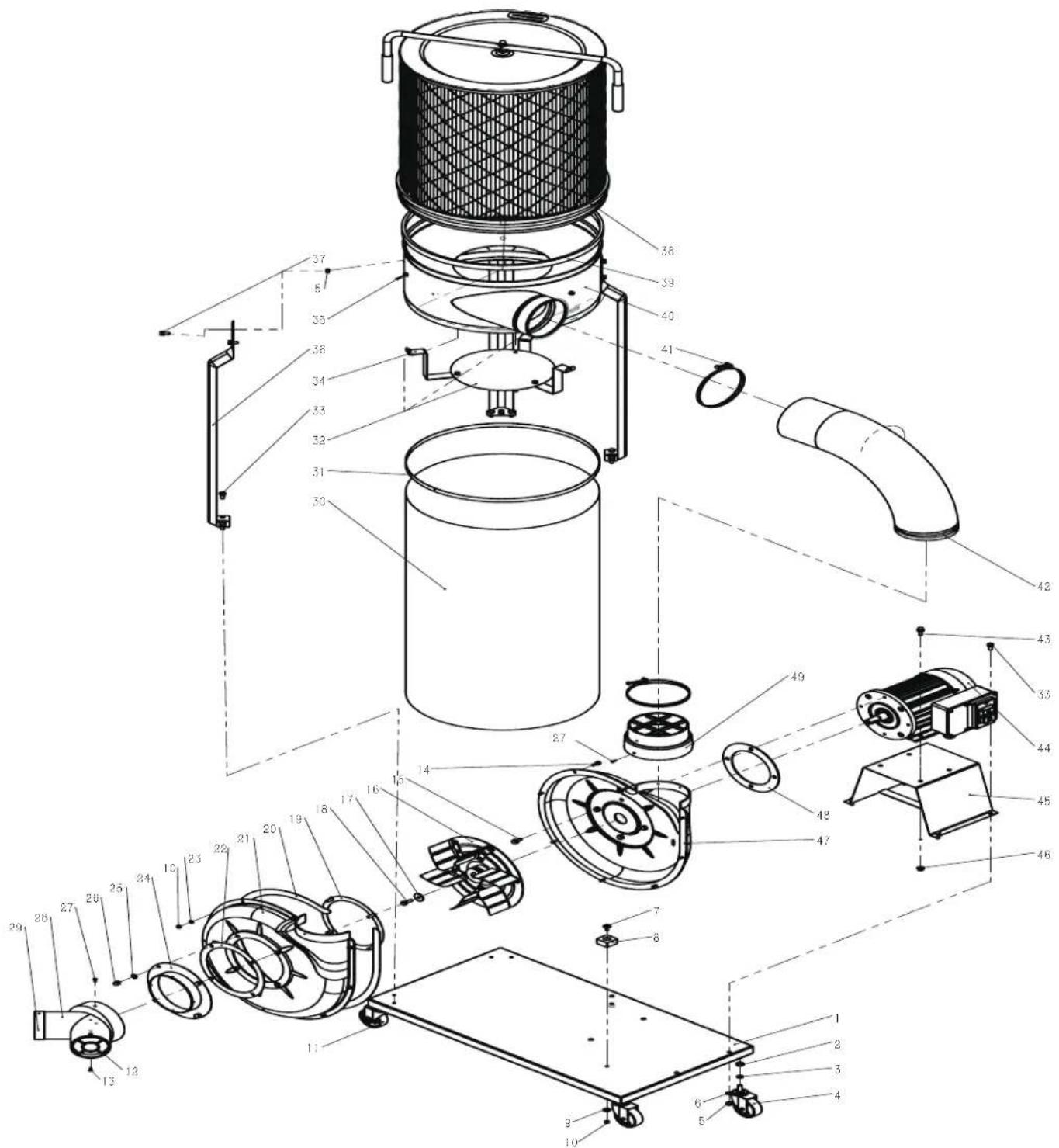 RIKON 60-151C - PARTS DIAGRAM - 1