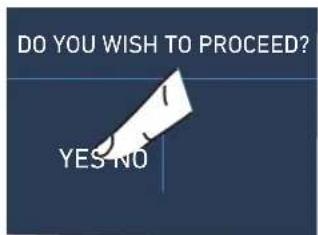 DO YOU WISH TO PROCEED? YES NO