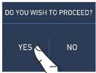 DO YOU WISH TO PROCEED? YES NO