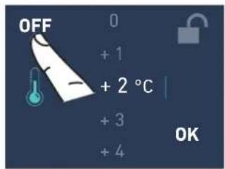 OFF 0 + 1 + 2 °C + 3 + 4 OK