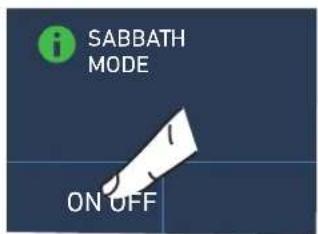 i SABBATH MODE ON OFF