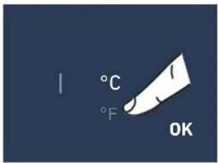 I °C °F OK