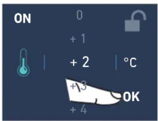 ON 0 + 1 + 2 | °C +3 OK + 4