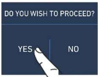 DO YOU WISH TO PROCEED? YES NO