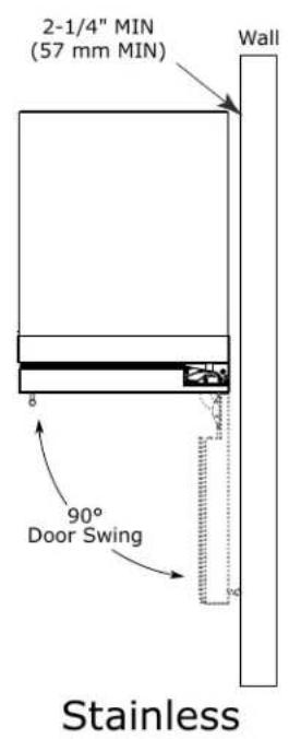 U-Line UHRE524-IS81A - Door Swing - 2