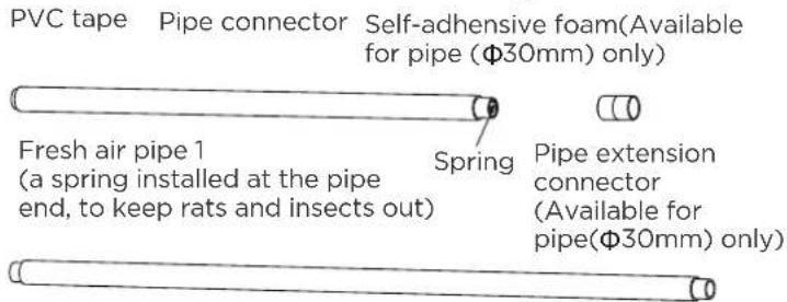 MIDEA MFCA35VA-N - Connect the fresh air pipe - 4