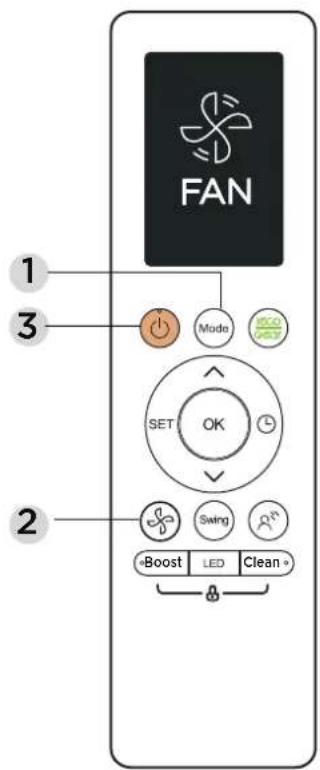 MIDEA MFAG26VA-W - DRY Mode (dehumidifying) - 1