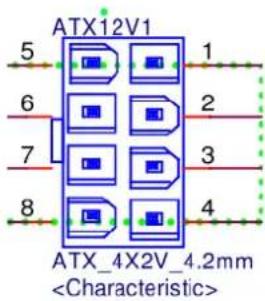 Advantech AIMB-277 - A.1.4 ATX 12V Power Supply Connector (ATX12V1) - 1