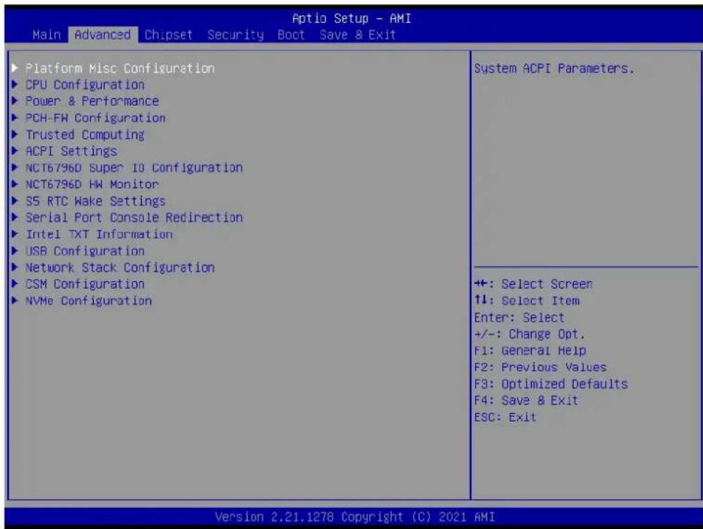 Advantech AIMB-277 - Advanced BIOS Features - 1