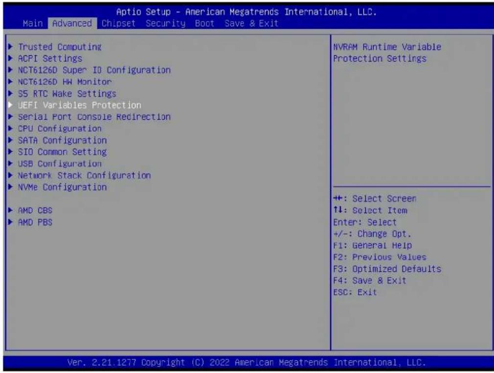 Advantech AIMB-229 - UEFI Variables Protection - 1