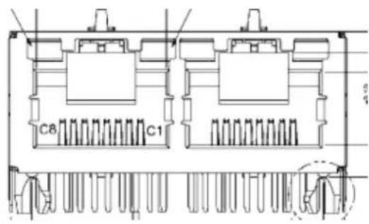Advantech AIMB-229 - A.7 RJ45(LAN1+LAN2) Connector (LAN12) - 1