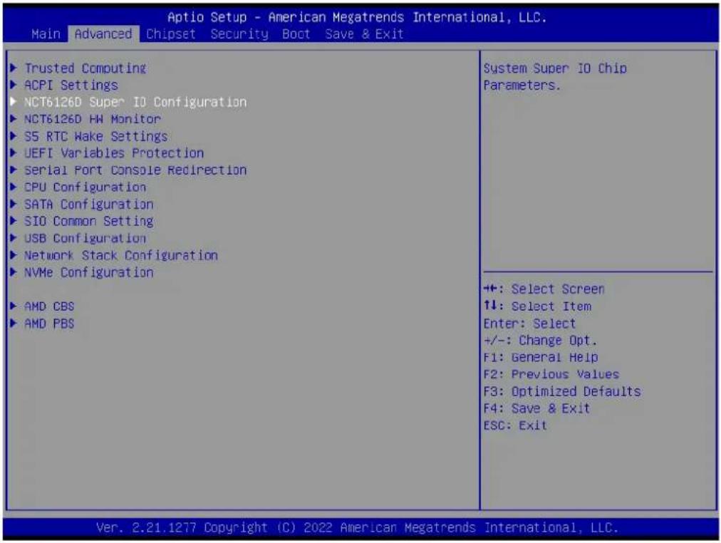 Advantech AIMB-229 - NCT6126D Super IO Configuration - 1