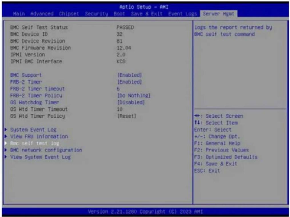 Advantech AIMB-592 - BMC Self Test Log - 1