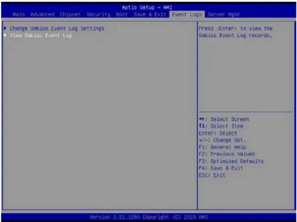 Advantech AIMB-592 - ■ View Smbios Event log - 1