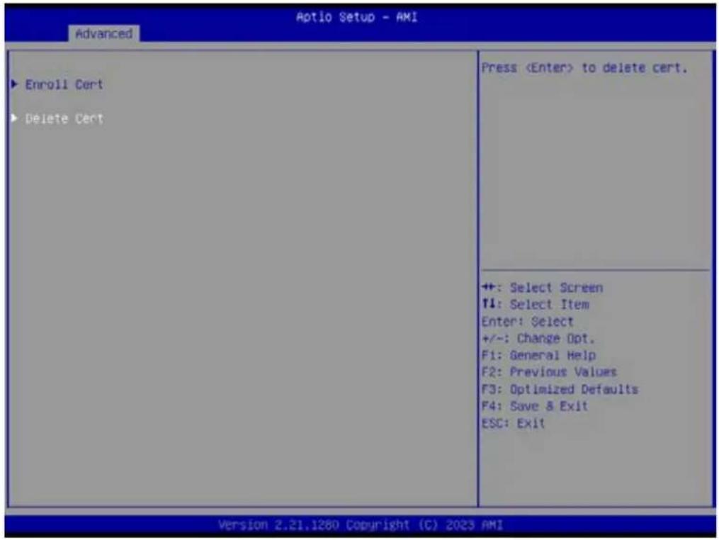 Advantech AIMB-592 - Server CA Configuration – Delete Cert - 1