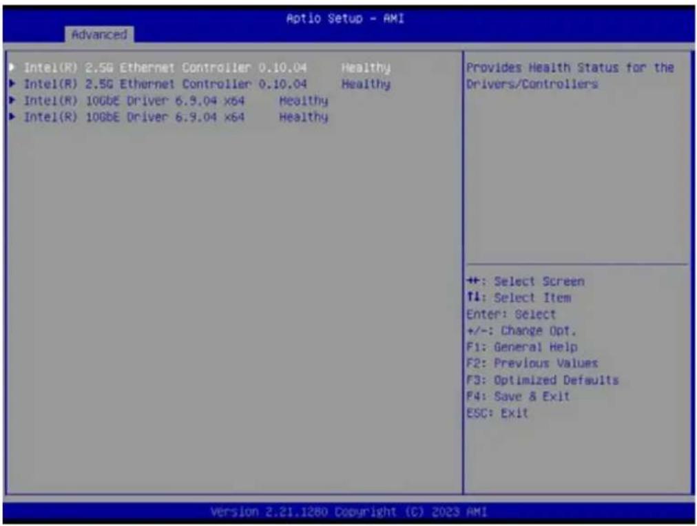 Advantech AIMB-592 - Provides Health Status for the Drivers/Controllers - 2