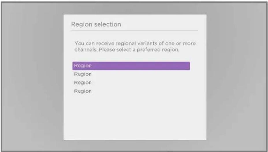 Region selection You can receive regional variants of one or more channels. Please select a preferred region. Region Region Region Region
