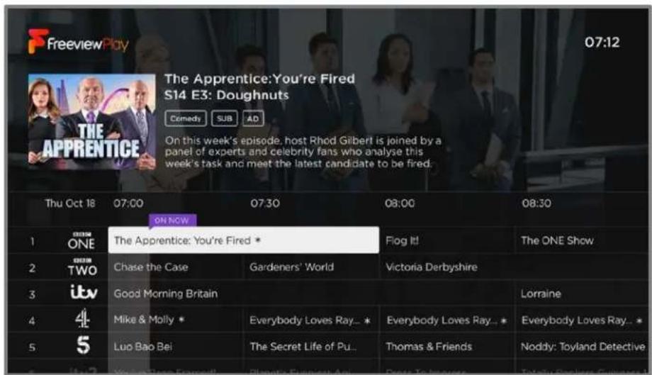 FreeviewPlay The Apprentice:You're Fired S14 E3: Doughnuts Comedy SUB AD On this week's episode, host Rhod Gilbert is joined by a panel of experts and celebrity fans who analyse this week's task and meet the latest candidate to be fired. Thu Oct 18 07:00 07:30 08:00 08:30 ON NOW 1 ONE ONE The Apprentice: You're Fired * 2 TWO Chase the Case Gardeners' World Victoria Derbyshire 3 utv Good Morning Britain Lorraine 4 41 Mike & Molly * Everybody Loves Ray... * Everybody Loves Ray... * Everybody Loves Ray... * 5 5 Luo Bao Bei The Secret Life of Pu... Thomas & Friends Noddy: Toyland Detective