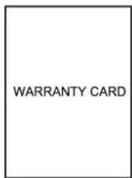 WARRANTY CARD