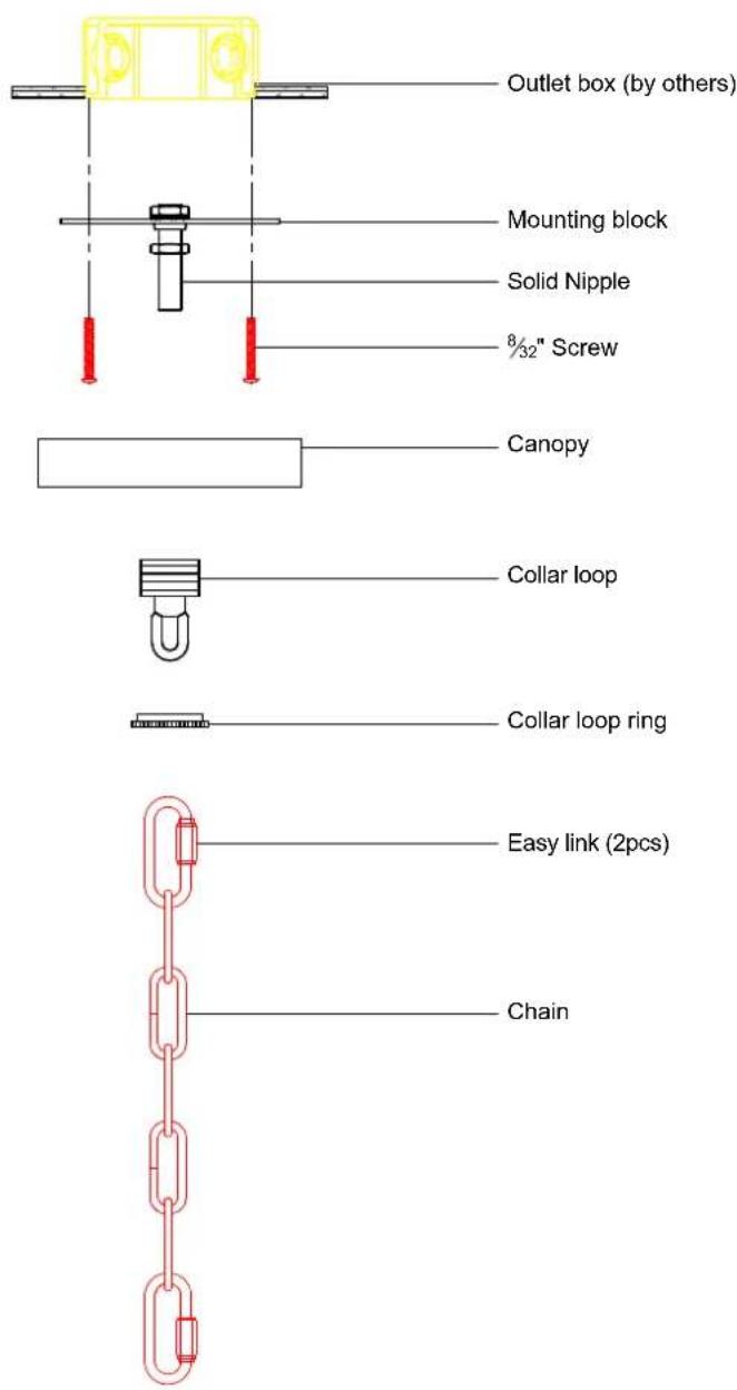 Allegri Kasturi 033250-014-FR001 - CANOPY MOUNTING INSTRUCTION - 1