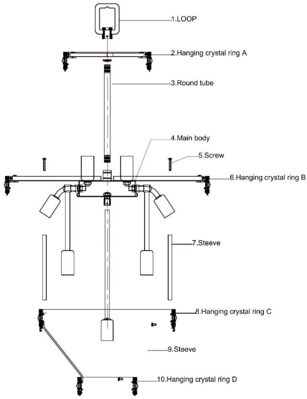 Allegri Kasturi 033250-014-FR001 - FRAME ASSEMBLY INSTRUCTIONS - 1