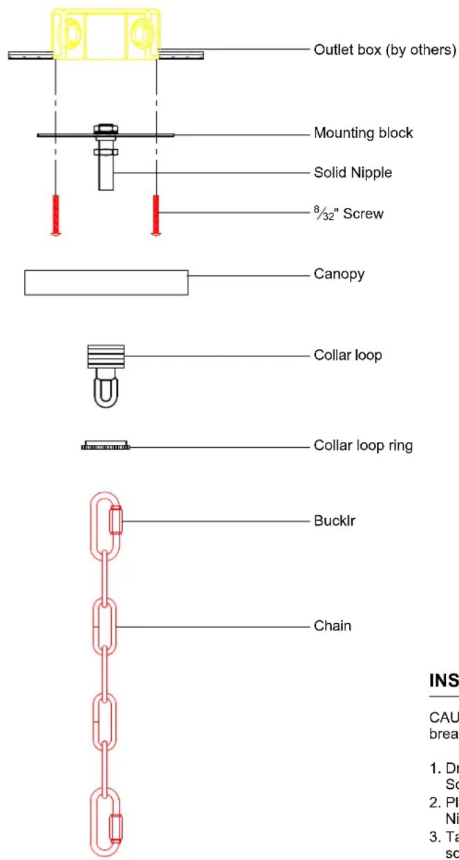 Allegri Gemini 032552-041-FR001 - CANOPY MOUNTING INSTRUCTION - 1