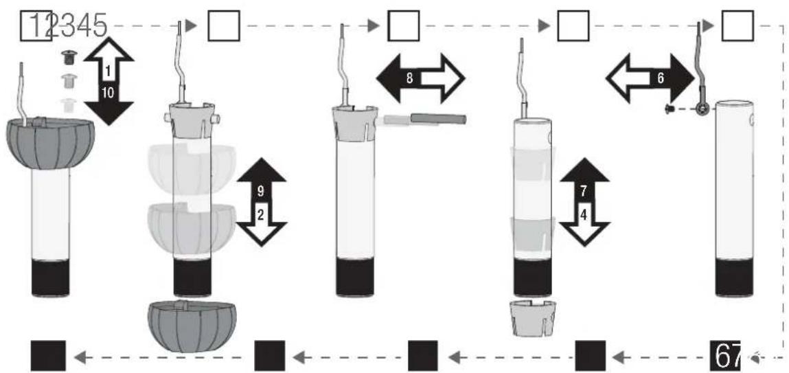 HUNTER Margo - If you need a different downrod length follow these steps: - 1