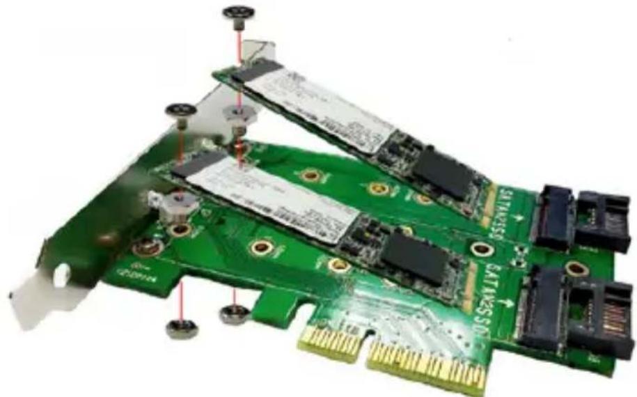 StarTech.com PEXM2SAT32N1 - Install a drive on the PCIe card - 1