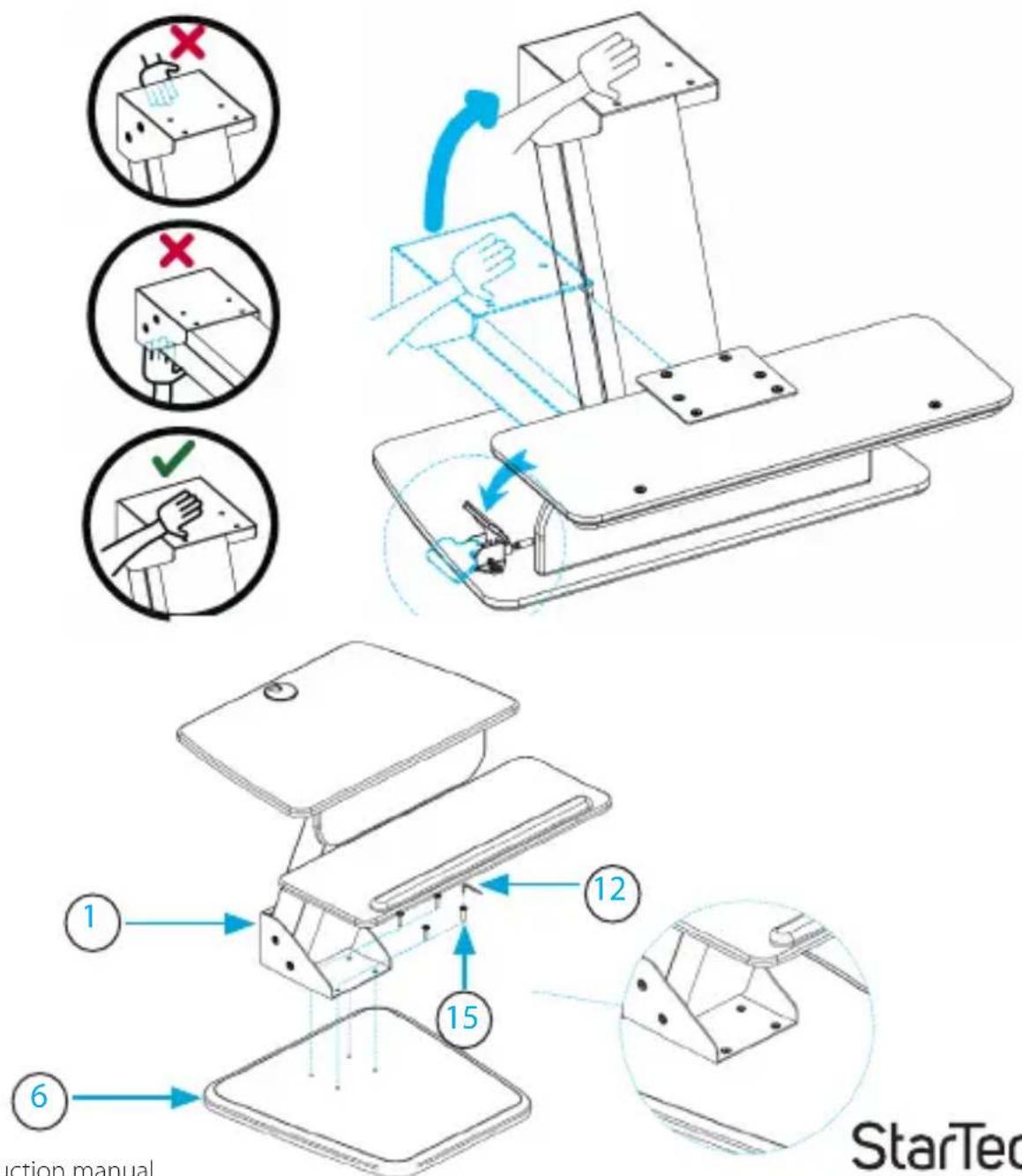 StarTech.com BNDSTSDUAL - Attach the base - 1