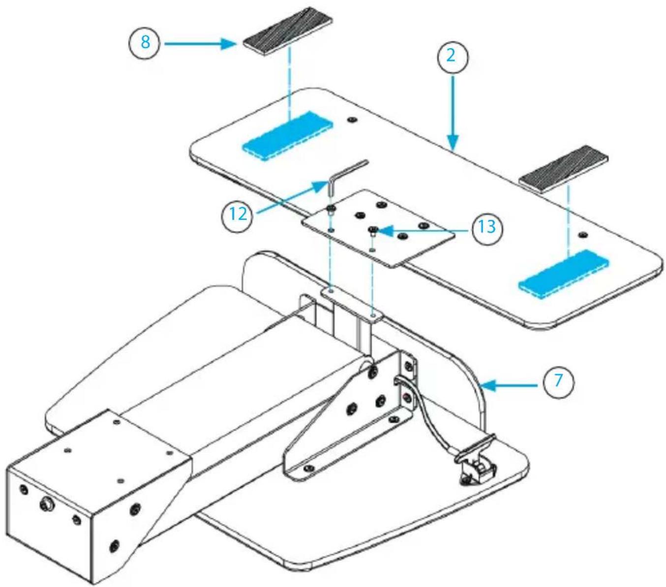 StarTech.com BNDSTSDUAL - Attach the keyboard tray to the mounting pillar - 1