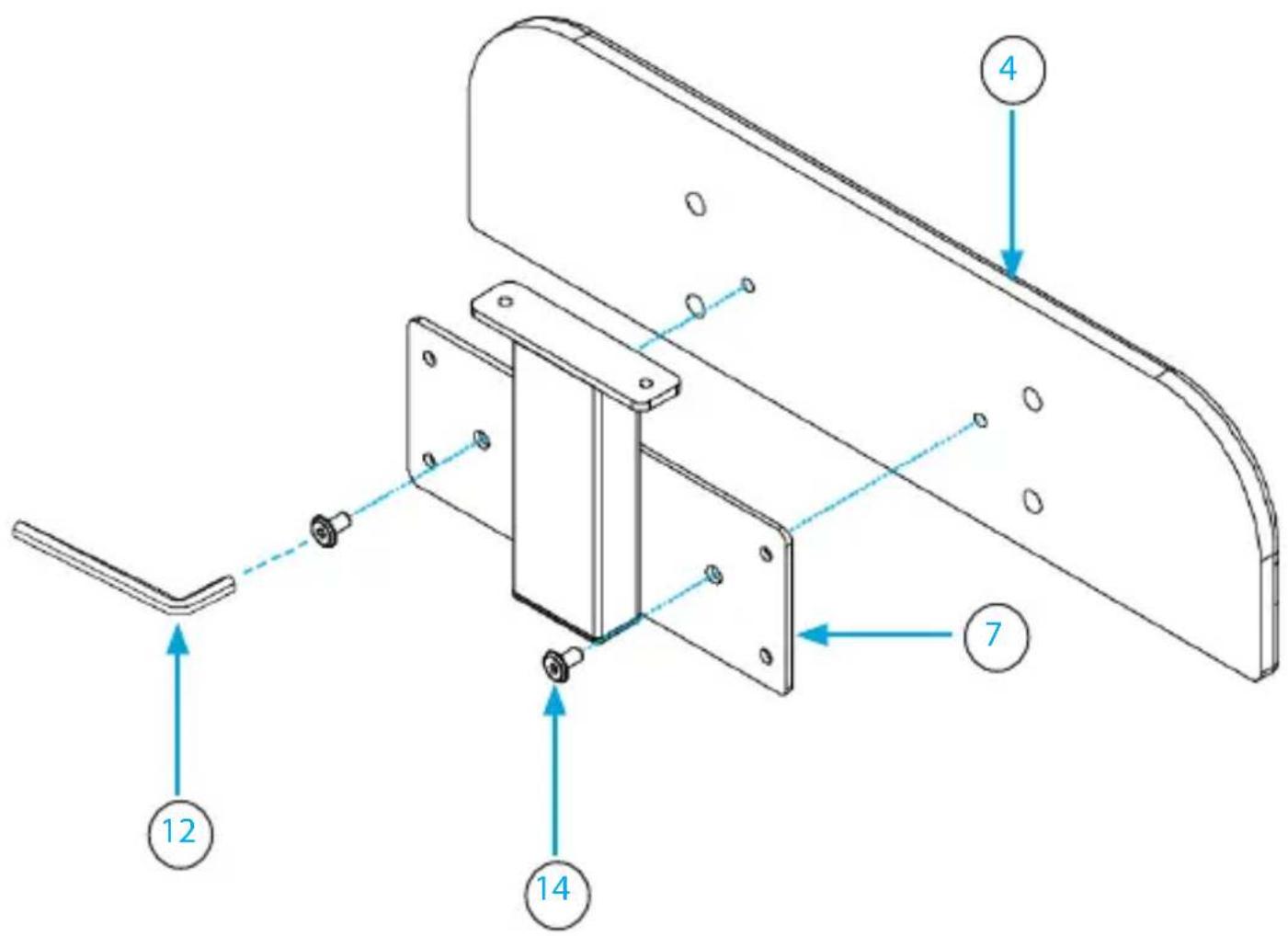 StarTech.com BNDSTSSLIM - Attach the keyboard tray backing to the mounting pillar - 1