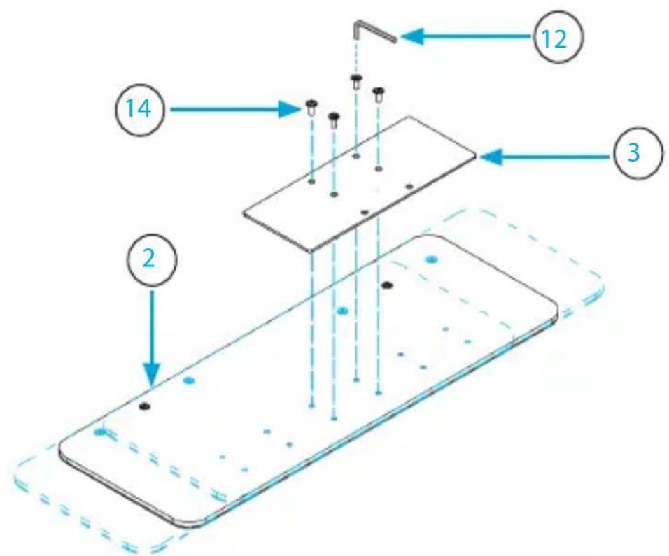 StarTech.com BNDSTSSLIM - Attach the back plate to the keyboard tray - 1