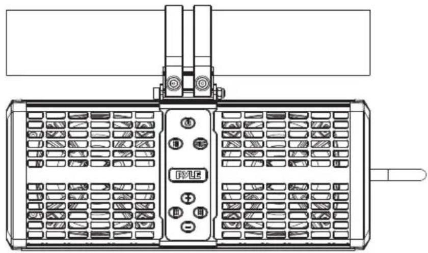 Pyle PWPSB1103 - Final Positioning Below the Cage Bar: - 1
