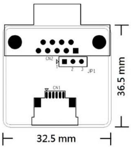 CN2 1 2 3 JP1 CN1 36.5 mm 32.5 mm
