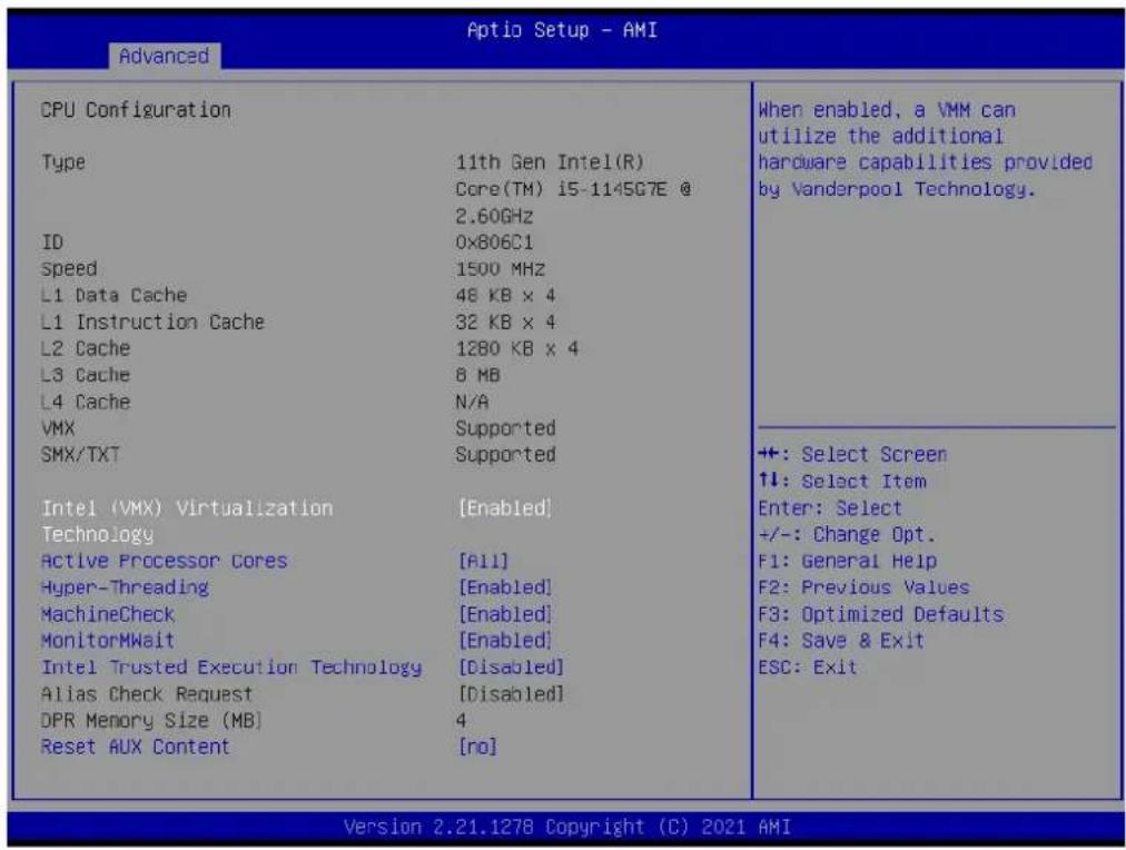 Advantech EI-52-S2A1 - CPU Configuration - 2
