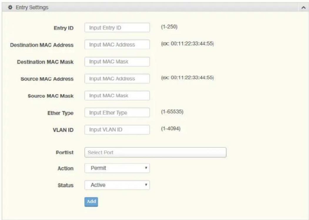 Advantech EKI-9528E-12GMX-A - Entry Settings - 1