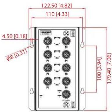 Advantech EKI-9508E-L-AE - Dimensions - 5