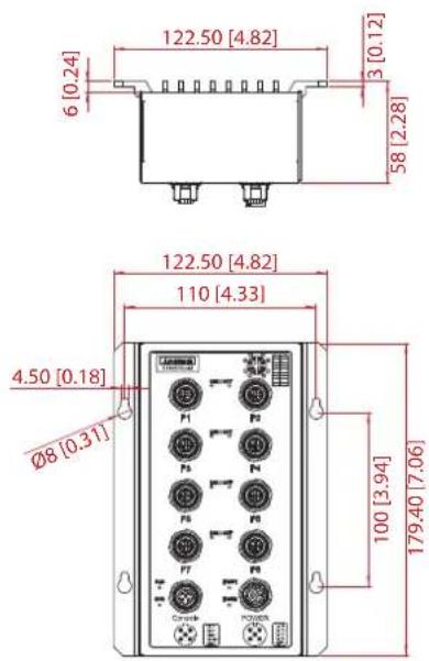 Advantech EKI-9508E-L-AE - Dimensions - 11