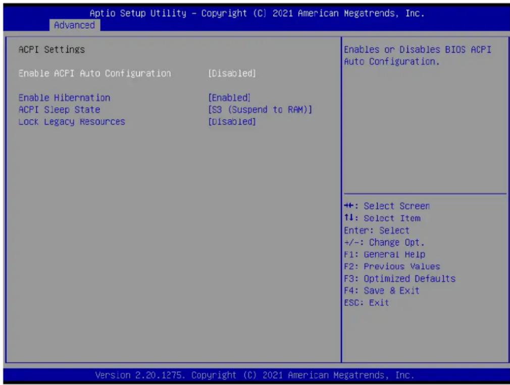 Advantech SOM-6872VC-U1A2 - ACPI Settings - 1