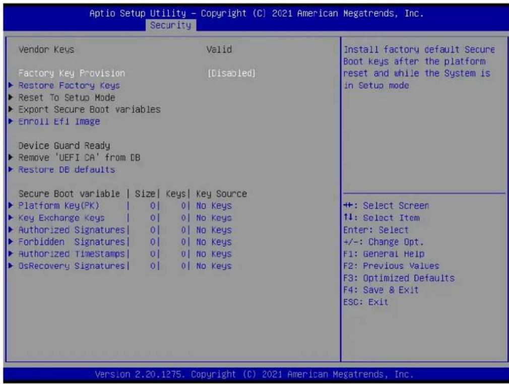 Advantech SOM-6872VC-U1A2 - Vendor Keys - 1