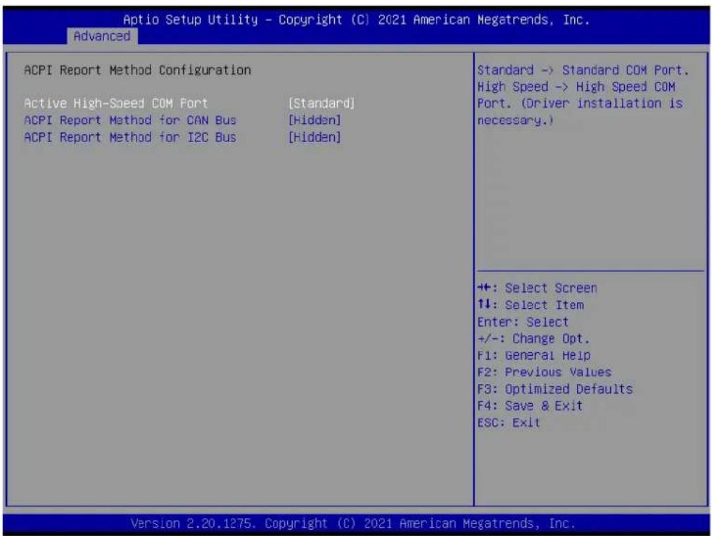 Advantech SOM-6872VC-U1A2 - ACPI Report Method Configuration - 1