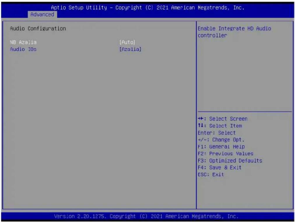 Advantech SOM-6872VC-U1A2 - Audio Configuration - 1
