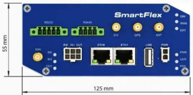 Advantech BB-SR30400015 - Basic dimensions of the router box - 1