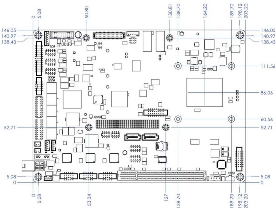 Advantech PCM-9563NF-S2A2 - Board Dimensions - 1