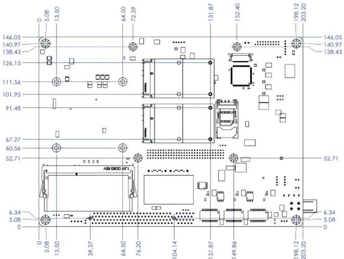 Advantech PCM-9563NF-S2A2 - Board Dimensions - 2